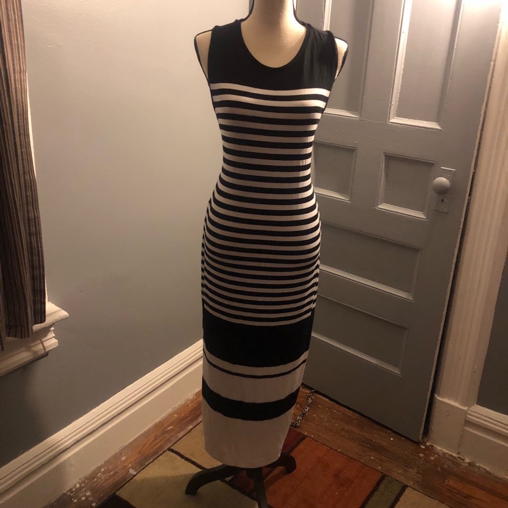 Joe Fresh Midi Striped Dress